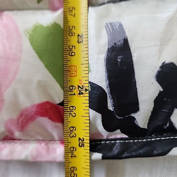 Lands End Packable Puffer Jacket Floral Print Womens Size L Down Filled Coat - Picture 6 of 6